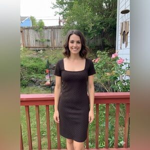 Divided Polka Dot ribbed Mini Dress Bodycon Y2K teen vintage retro pinup